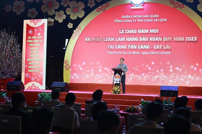 Thủ tướng Phạm Minh Chính dự lễ phát lệnh ra quân sản xuất đầu năm